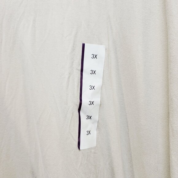 Ava & Viv Womens Size 3X Beige Long Sleeve Scoop Neck Top Shirt - Picture 2 of 6